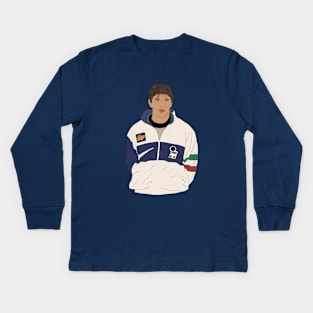 Gianluigi Buffon Italy 90s Minimalist Football Kids Long Sleeve T-Shirt